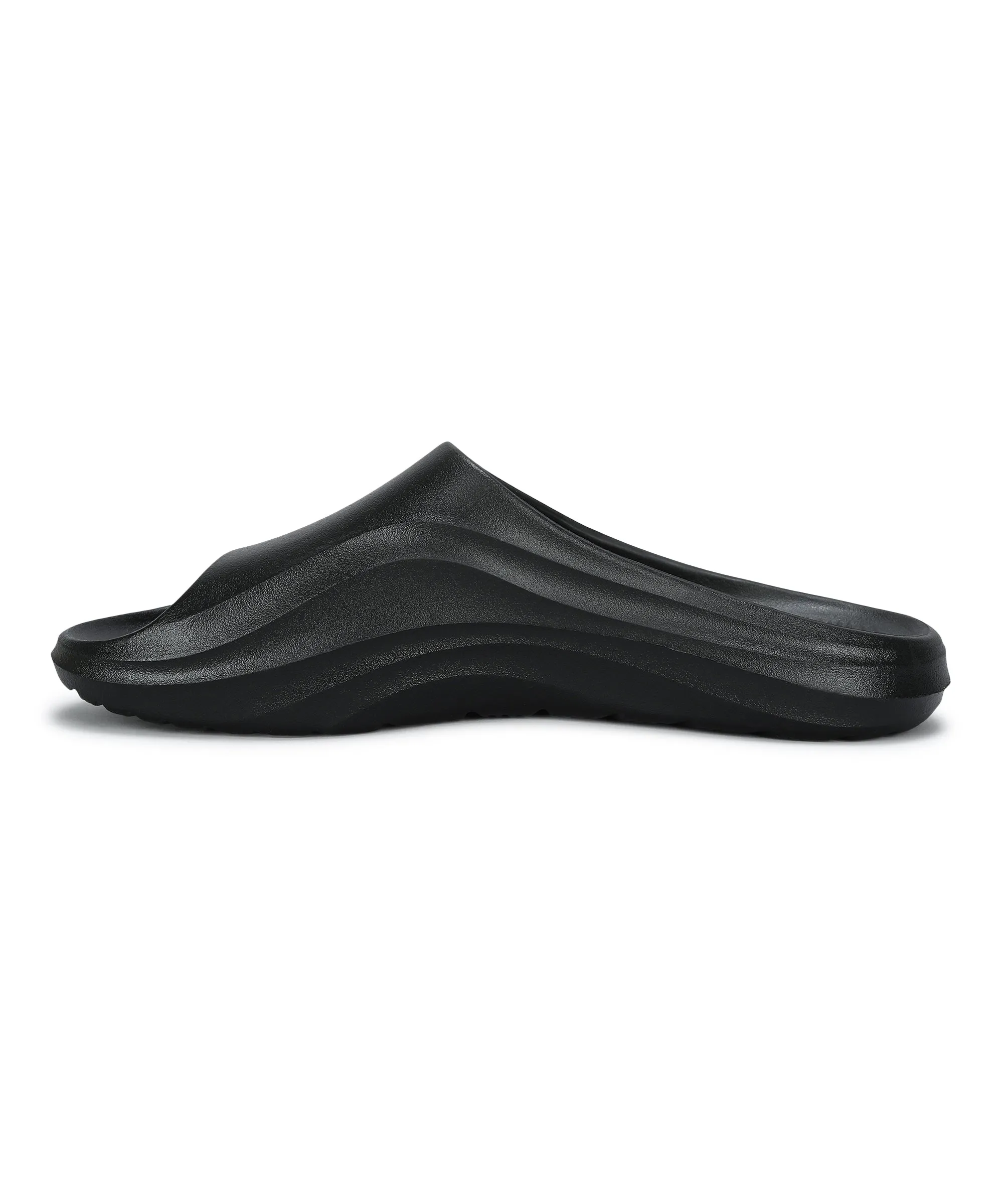 Paragon Men's Waterproof Black Sliders with Comfortable Sole