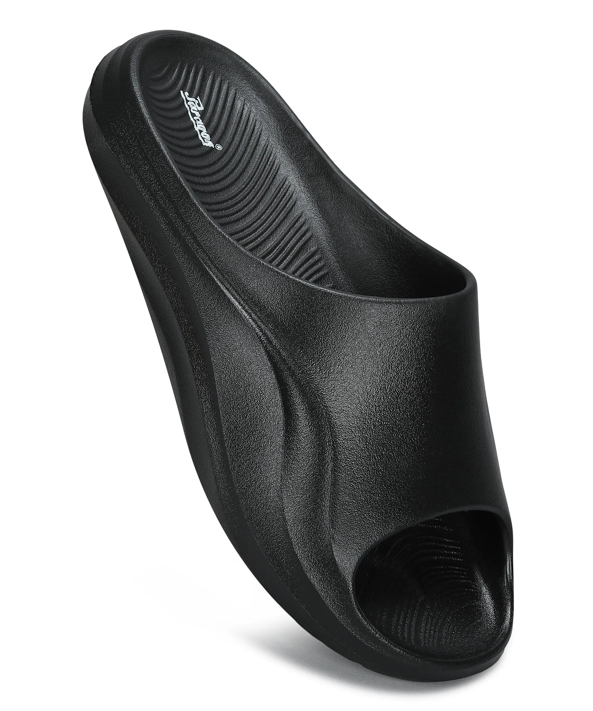 Paragon Men's Waterproof Black Sliders with Comfortable Sole