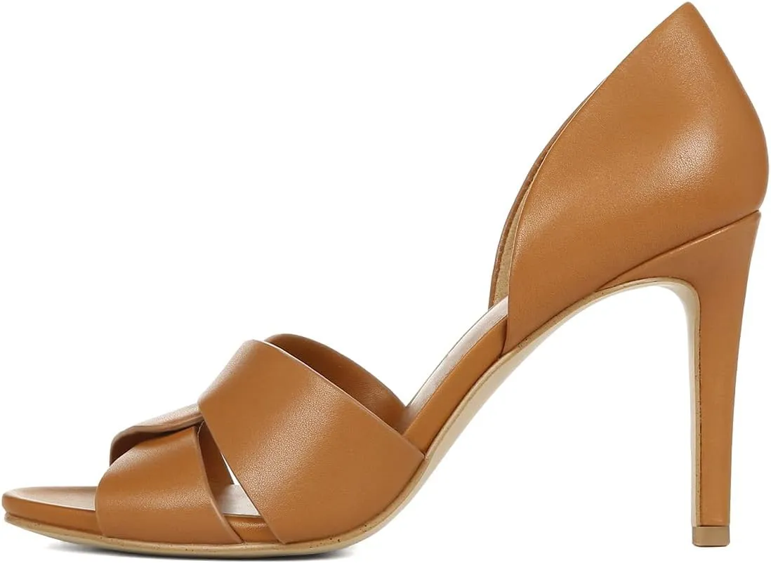 Pazzion Women Sexy Open Almond Toe High Heeled D'Orsay Pumps Slip On Stiletto Heel Two Pieces Sandals Versatile Party Evening Shoes Size 4-16 US