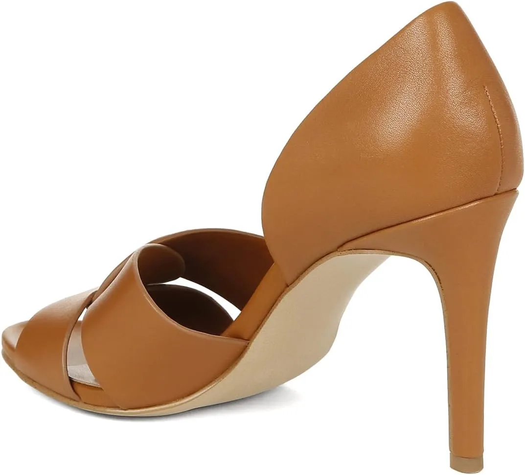 Pazzion Women Sexy Open Almond Toe High Heeled D'Orsay Pumps Slip On Stiletto Heel Two Pieces Sandals Versatile Party Evening Shoes Size 4-16 US