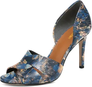 Pazzion Women Sexy Open Almond Toe High Heeled D'Orsay Pumps Slip On Stiletto Heel Two Pieces Sandals Versatile Party Evening Shoes Size 4-16 US