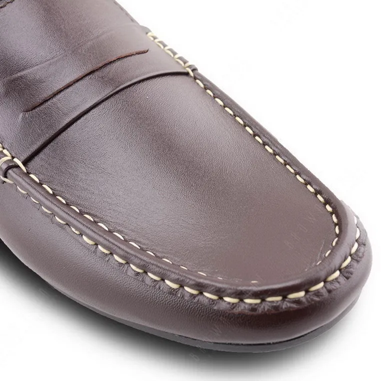 Penny Leather Loafer Soft Dark Brown