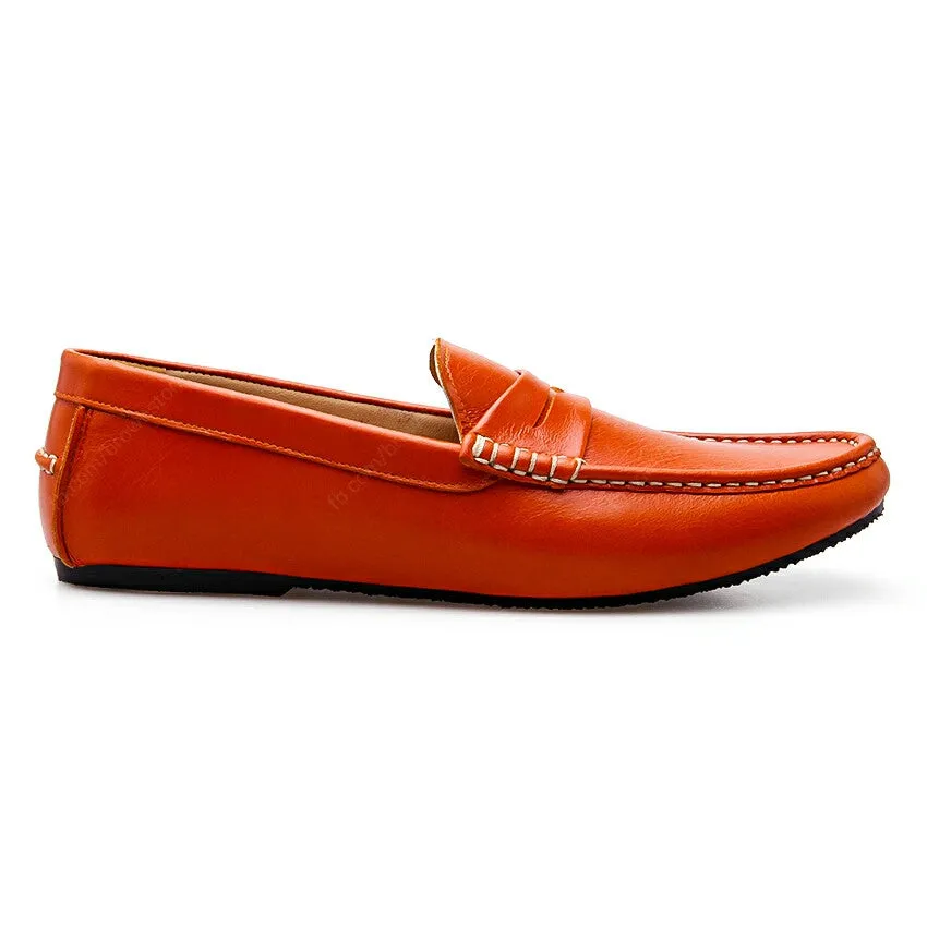 Penny Leather Loafer Soft Squeeze Orange