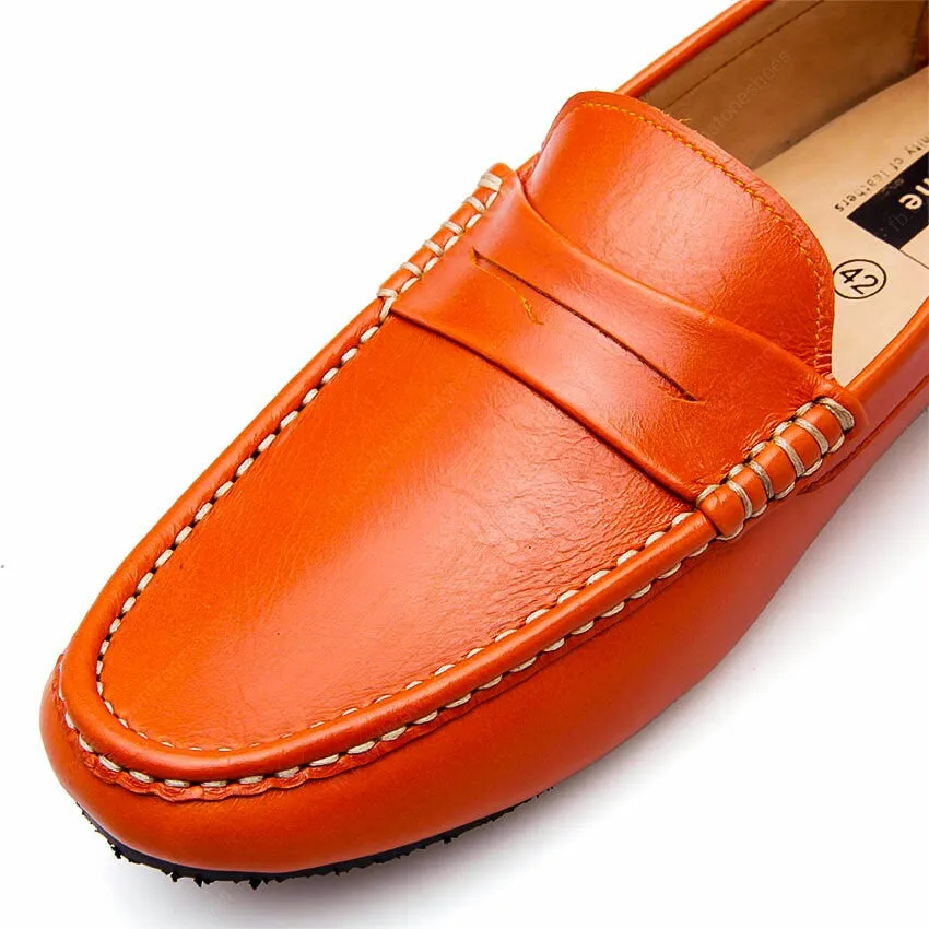 Penny Leather Loafer Soft Squeeze Orange