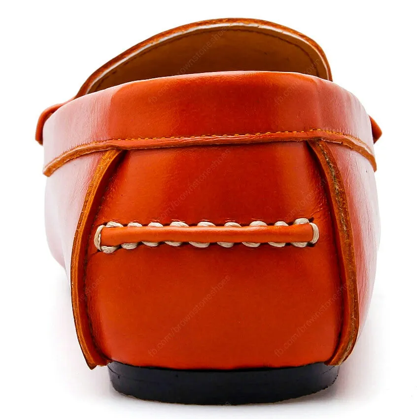 Penny Leather Loafer Soft Squeeze Orange