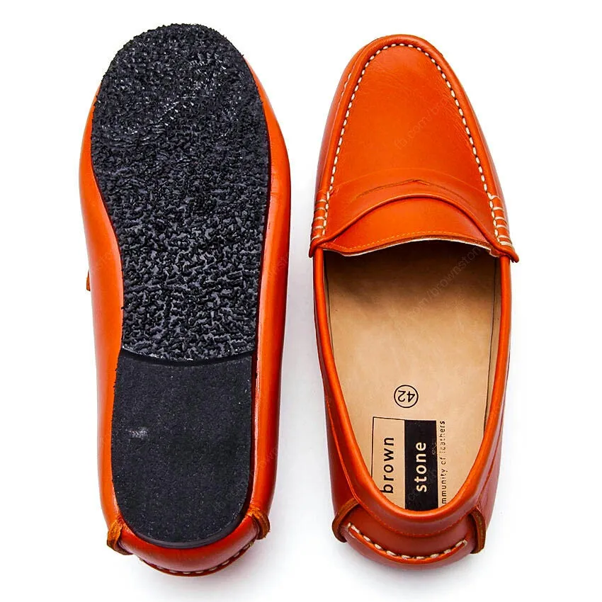 Penny Leather Loafer Soft Squeeze Orange