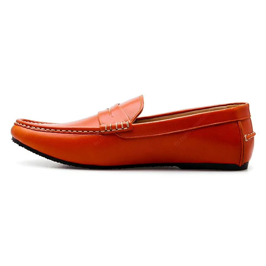 Penny Leather Loafer Soft Squeeze Orange