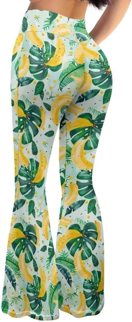 Pinupub Women Bootcut Yoga Pants Tummy Control High Waisted Wide Leg Casual Flared Leggings