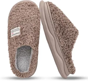 Platform Slippers for Women Men - Memory Foam Fuzzy House Slippers, Warm Cute Chic Versatile Pretty Comfy Plush Slippers for Indoor Outdoor-Non Slip