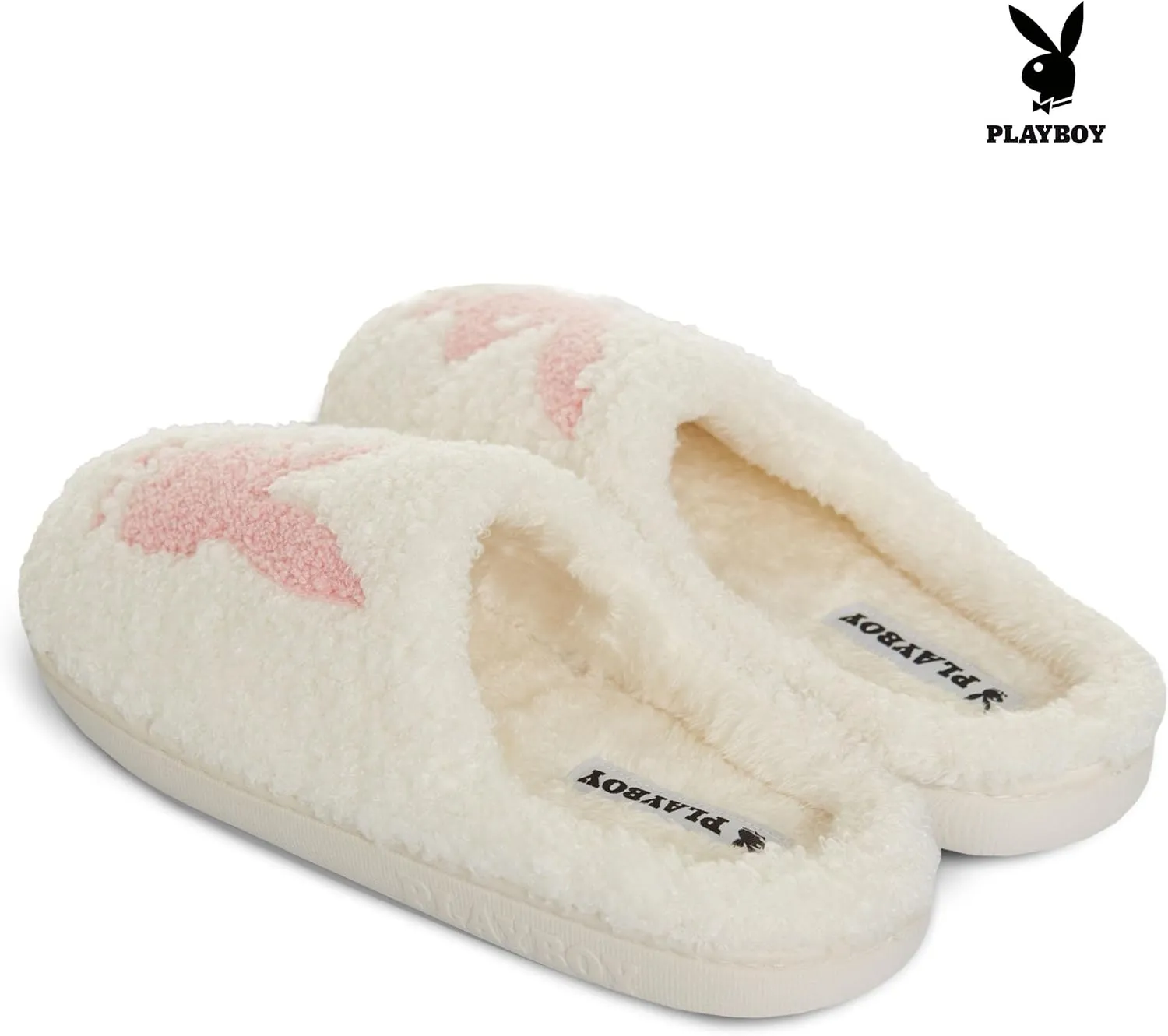 Playboy Womens Slippers Gifts for Women Extra Cozy Fuzzy House Slippers Slip On