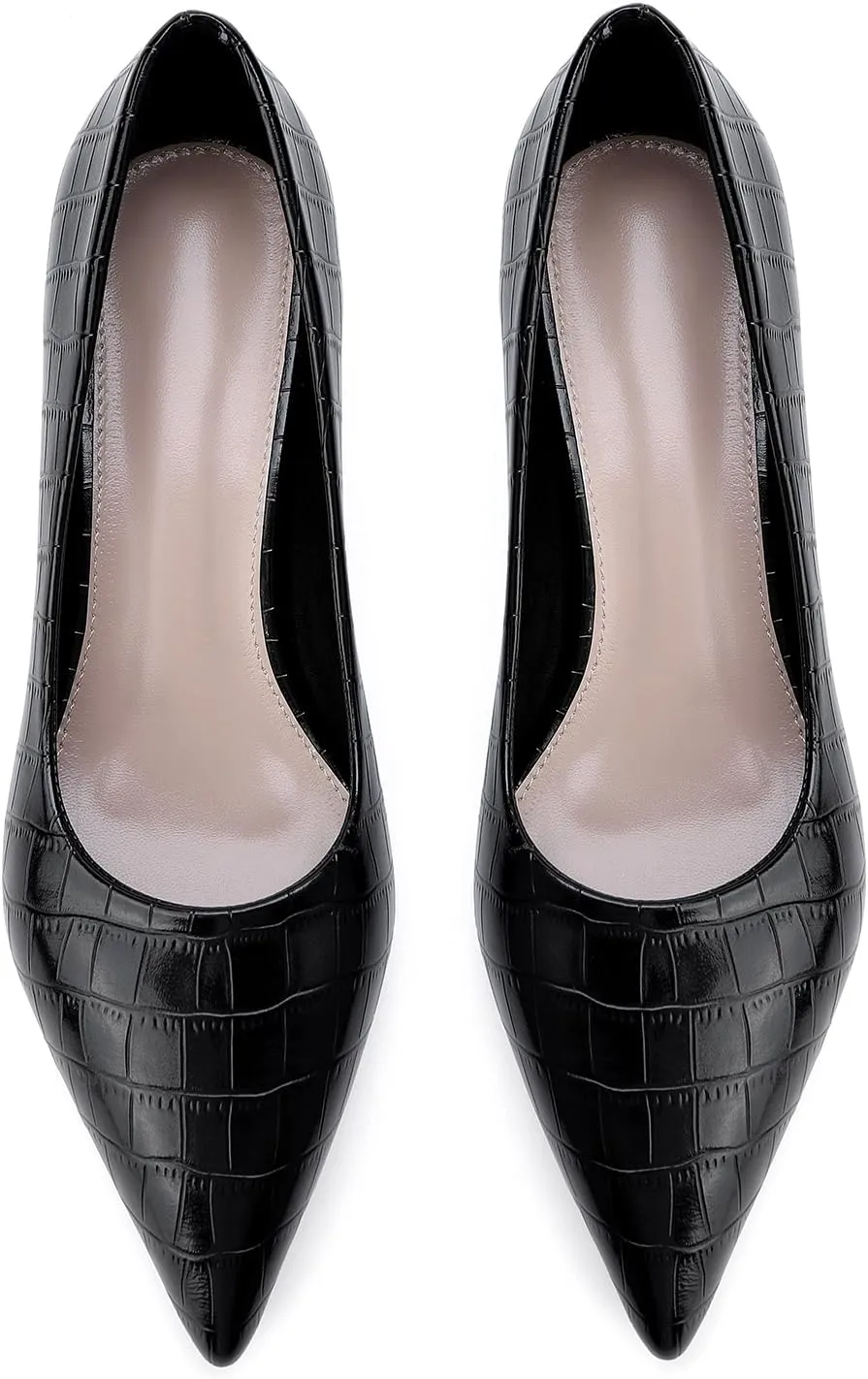 Pointed Toe High Heels,Comfortable Slip On Heels,Office Wedding Dress Evening Party Pumps Shoes
