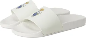 POLO RALPH LAUREN, Men's, Polo Bear Slide, Heritage Bear - Deckwash White, 11, Medium