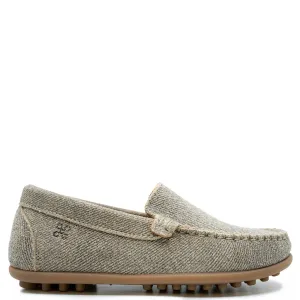 Porte Greige Linen Coated Loafer