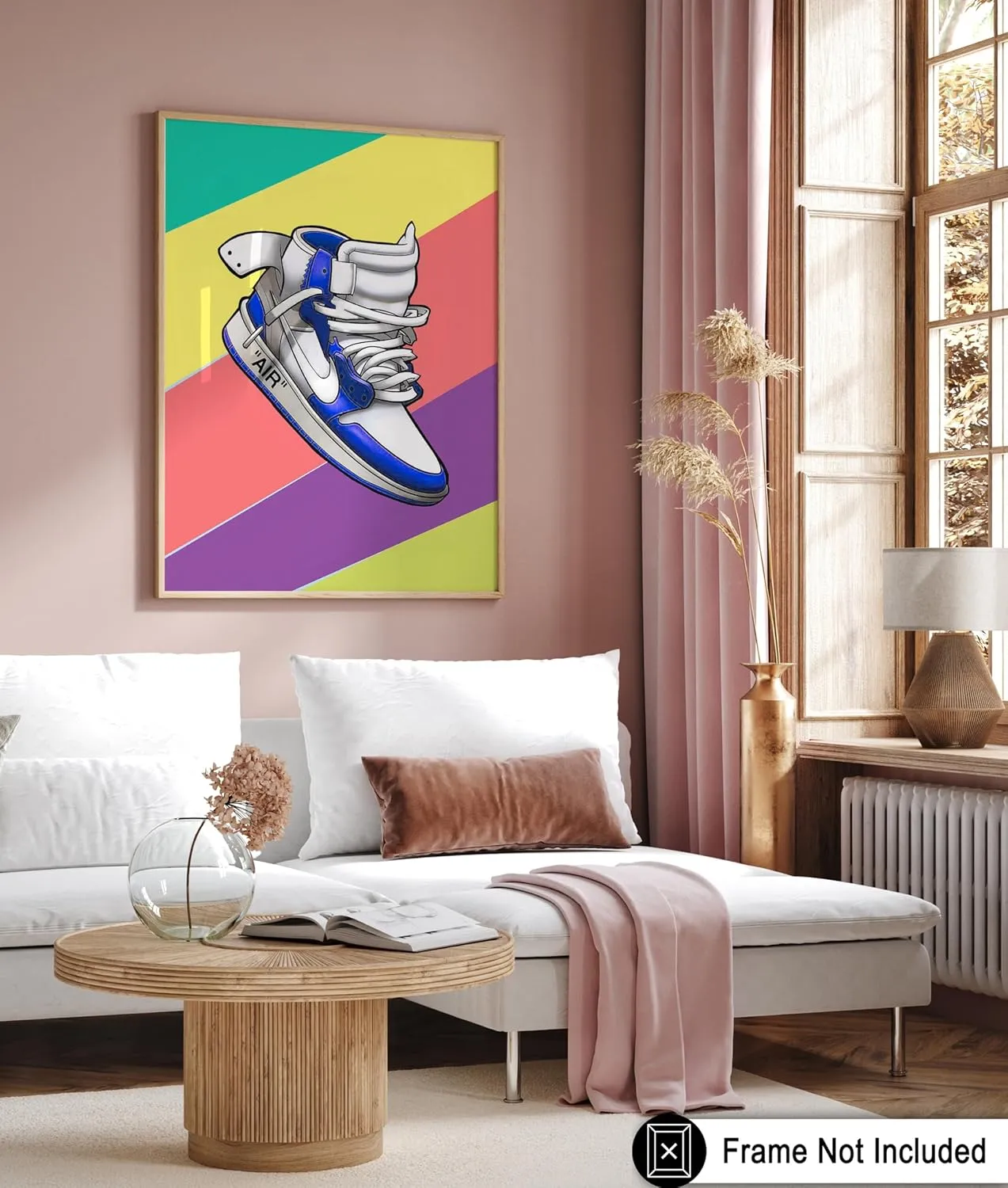 Poster Master Sneaker Poster - Cool Shoe Print - Fashion Art - Rainbow Art - Shoes Art - Modern Art - Trendy Art - Chic Boho Art - Graffiti Art - Bedroom or Living Room Decor - 18x24 UNFRAMED Wall Art
