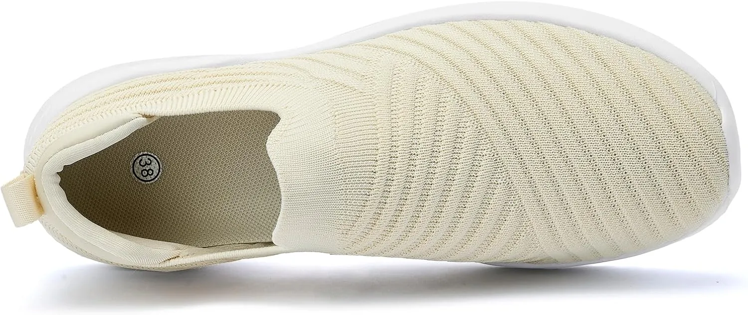 PPQ Womens Slip On Walking Shoes-Lightweight Comfort Breathable Travel Slip in Sneakers