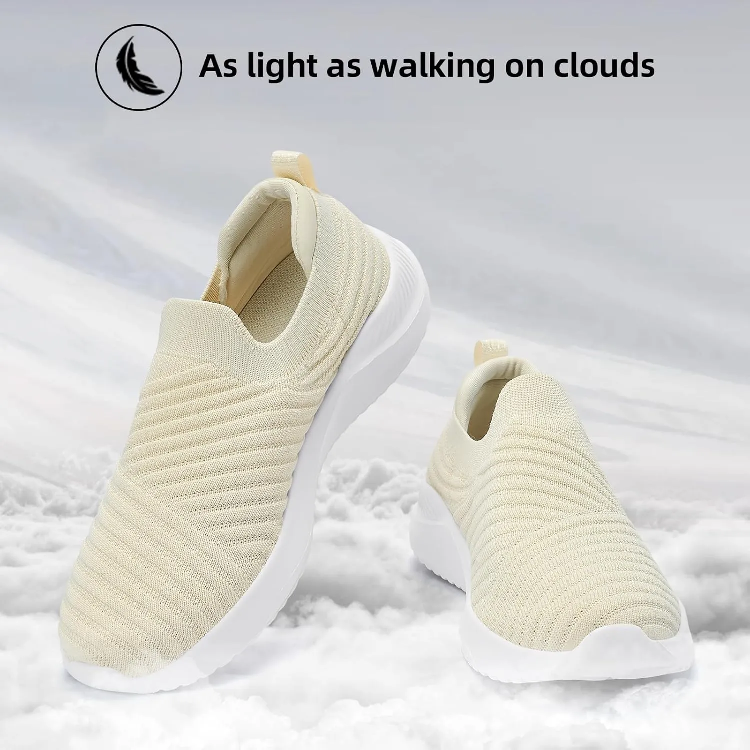 PPQ Womens Slip On Walking Shoes-Lightweight Comfort Breathable Travel Slip in Sneakers