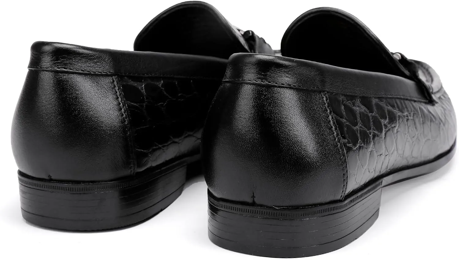 Premium Dress Shoes for Men, Classic Alligator Printed Business Leather Dress Slip on Loafer Shoes for Mens