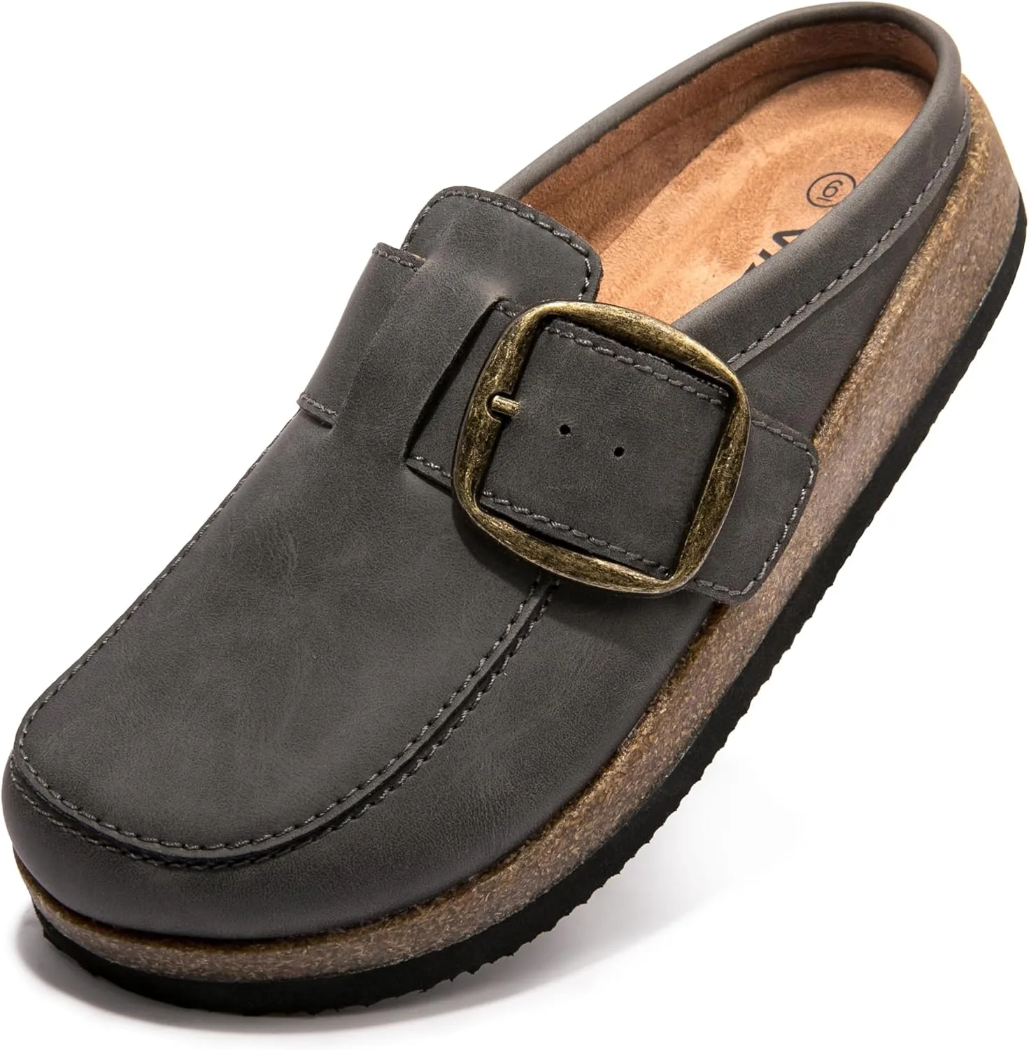 Premium Genuine Leather Women's Clogs - Slip-Resistant Non-Skid Sole, Plush Memory Foam Insole, Lightweight & Comfortable, Versatile for Work, Casual, or Outdoor Occasions
