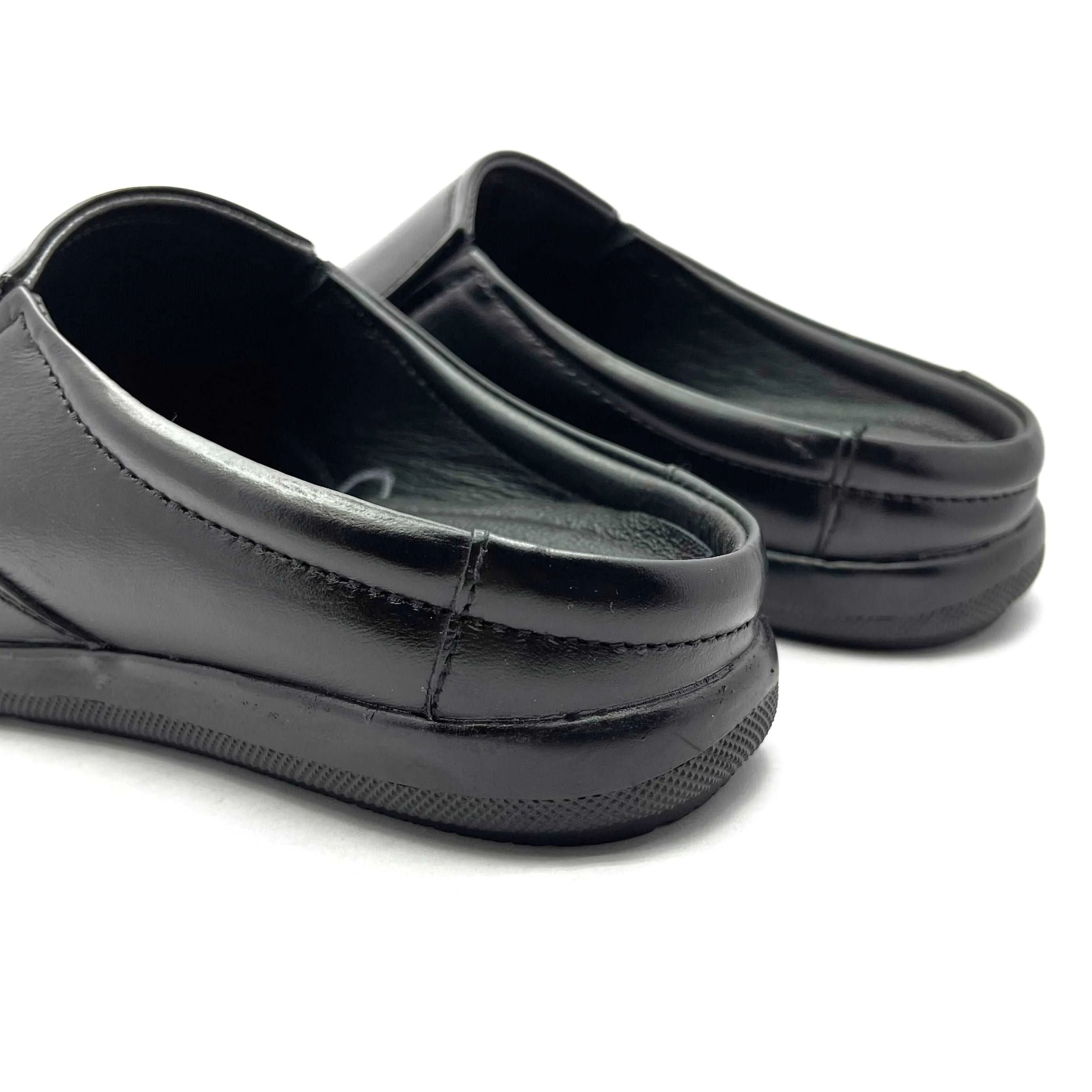Premium Men's Leather Mules: Stylish Comfort for Every Occasion (Black)