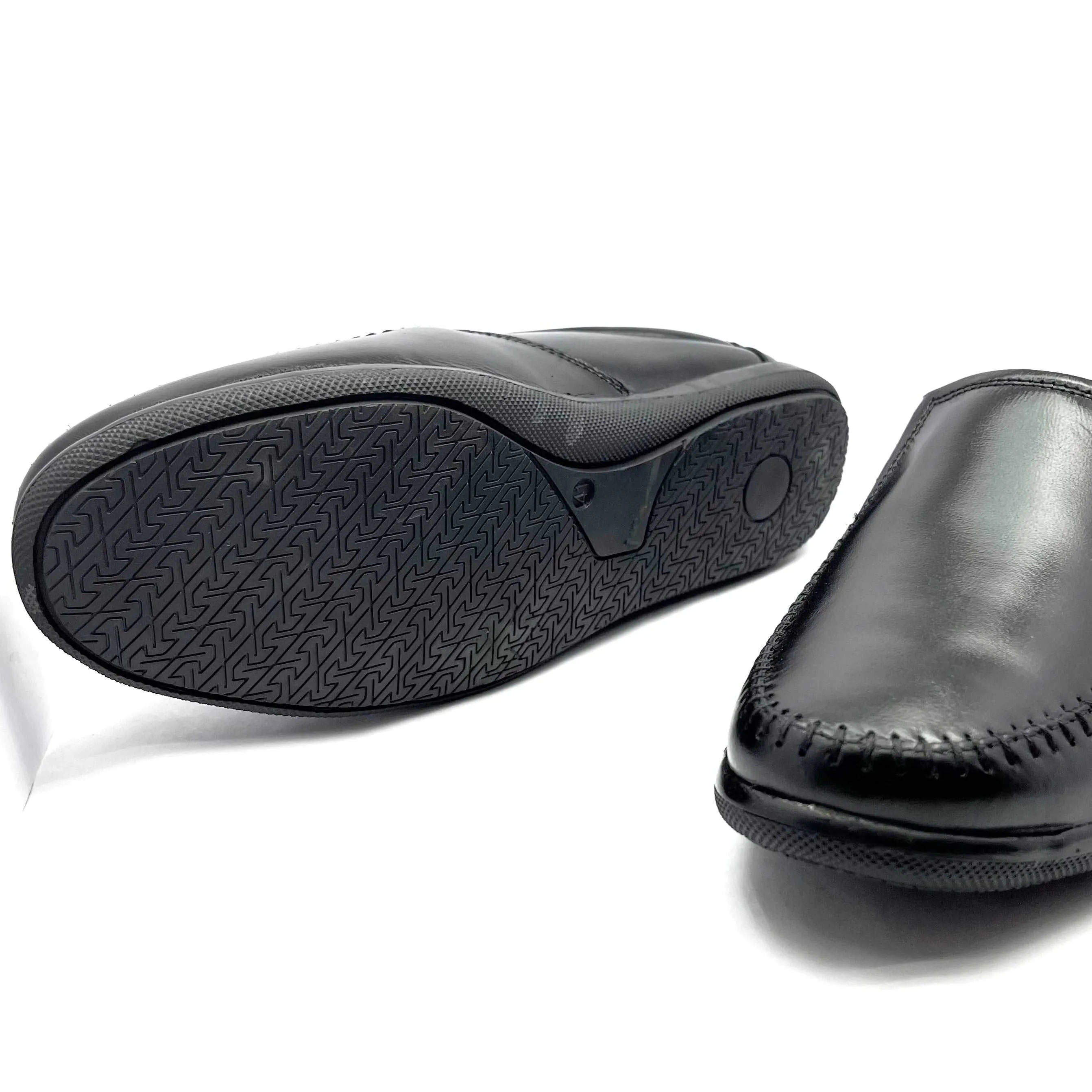 Premium Men's Leather Mules: Stylish Comfort for Every Occasion (Black)
