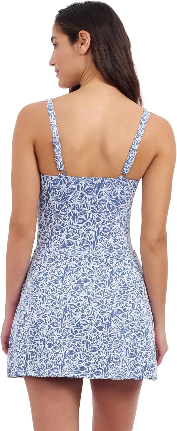 Profile by Gottex Plumeria Textured Leafy Print Stylish & Versatile Women’s Pull-On Skirt Swimsuit Coverup Swim Essential