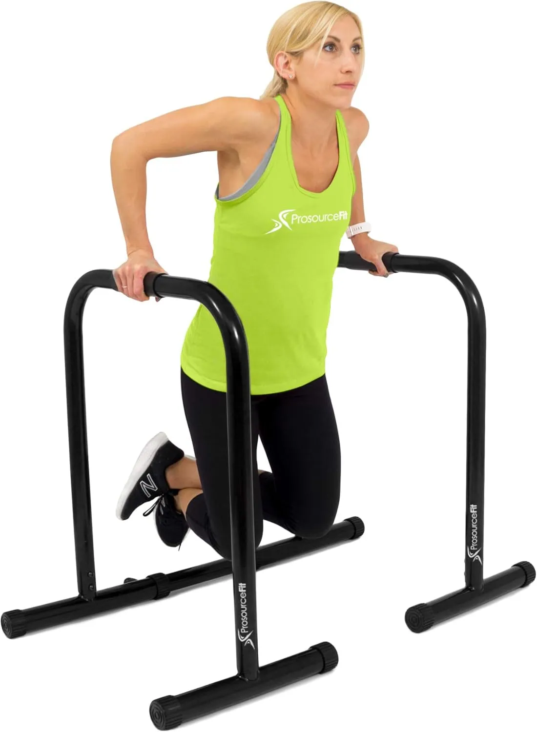 ProsourceFit Dip Stand Station, Heavy Duty Ultimate Body Press Bar with Safety Connector for Tricep Dips