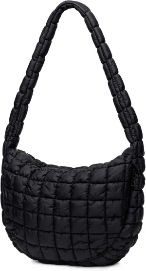 Puffer Bag for Women,Large Lightweight Quilted Tote Bag for Women Puffy Hobo Crossbody Handbags with Padding,Zip Pockets