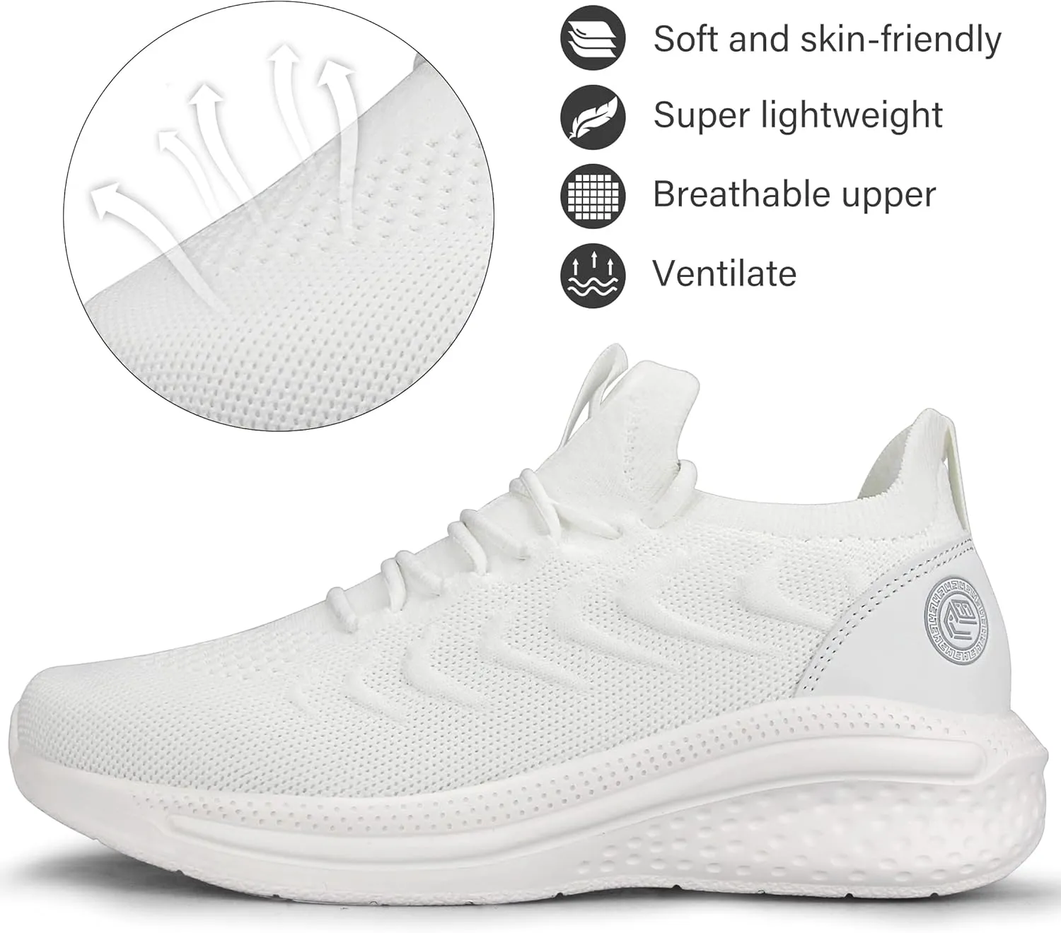 Pujcs Womens Sneakers Slip On Walking Shoes Breathable Running Shoes Lightweight Mesh Gym Shoes Non Slip Workout Shoes