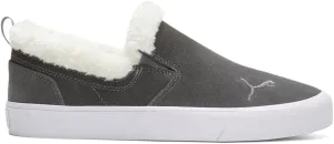 PUMA Womens Bari Comfort Sherpa Slip On Sneakers Shoes Casual - Grey - Size 6.5 M
