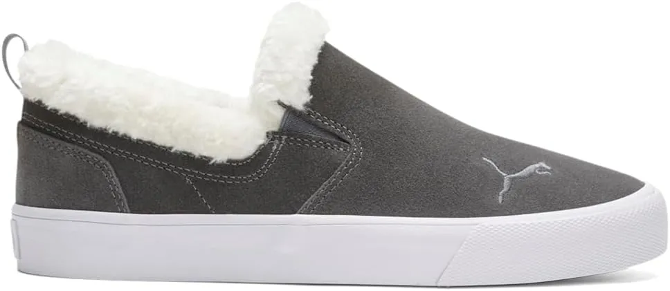 PUMA Womens Bari Comfort Sherpa Slip On Sneakers Shoes Casual - Grey - Size 6.5 M