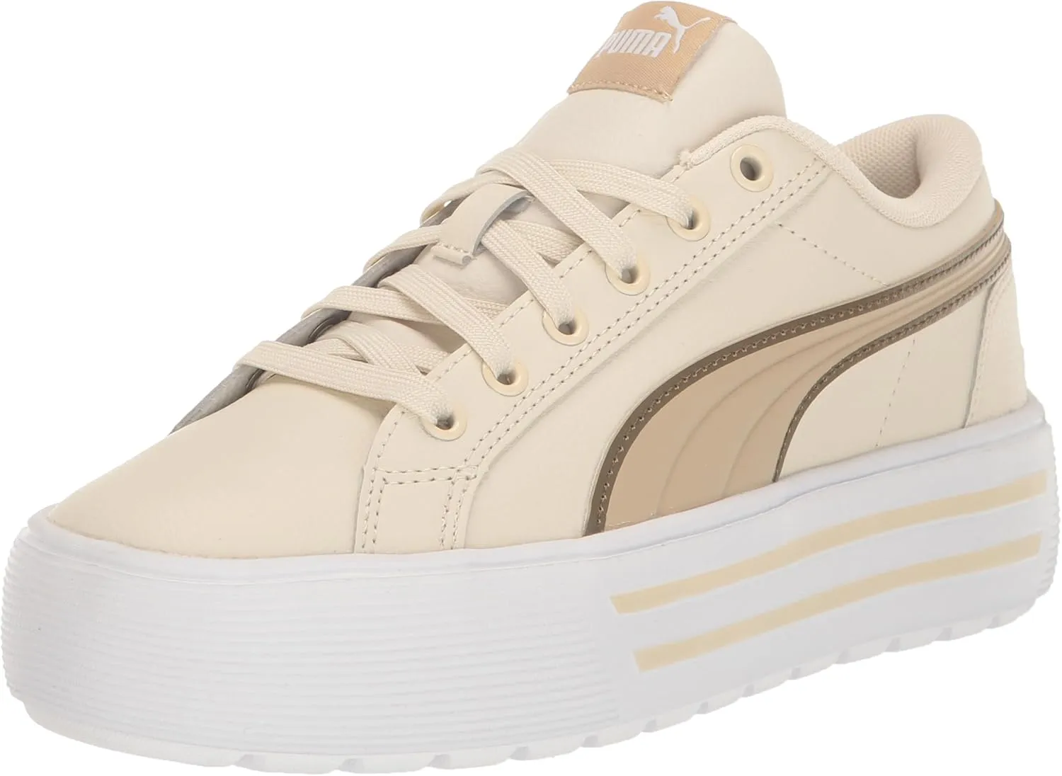 Puma Women's Kaia 2.0 Sneaker, Alpine Snow-Granola White-Chocolate Chip, 9