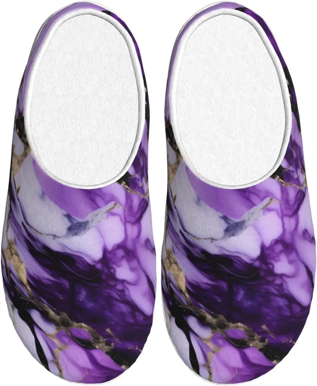 purple marble Print Versatile Use Anti Pilling Washable Slippers for Women Men Cozy Stylish shoes
