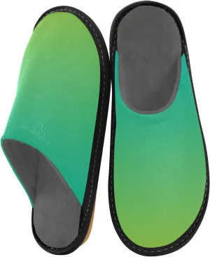 Purple Yellow Gradient House Slippers for Women Men Non-Slip Slip On Slippers