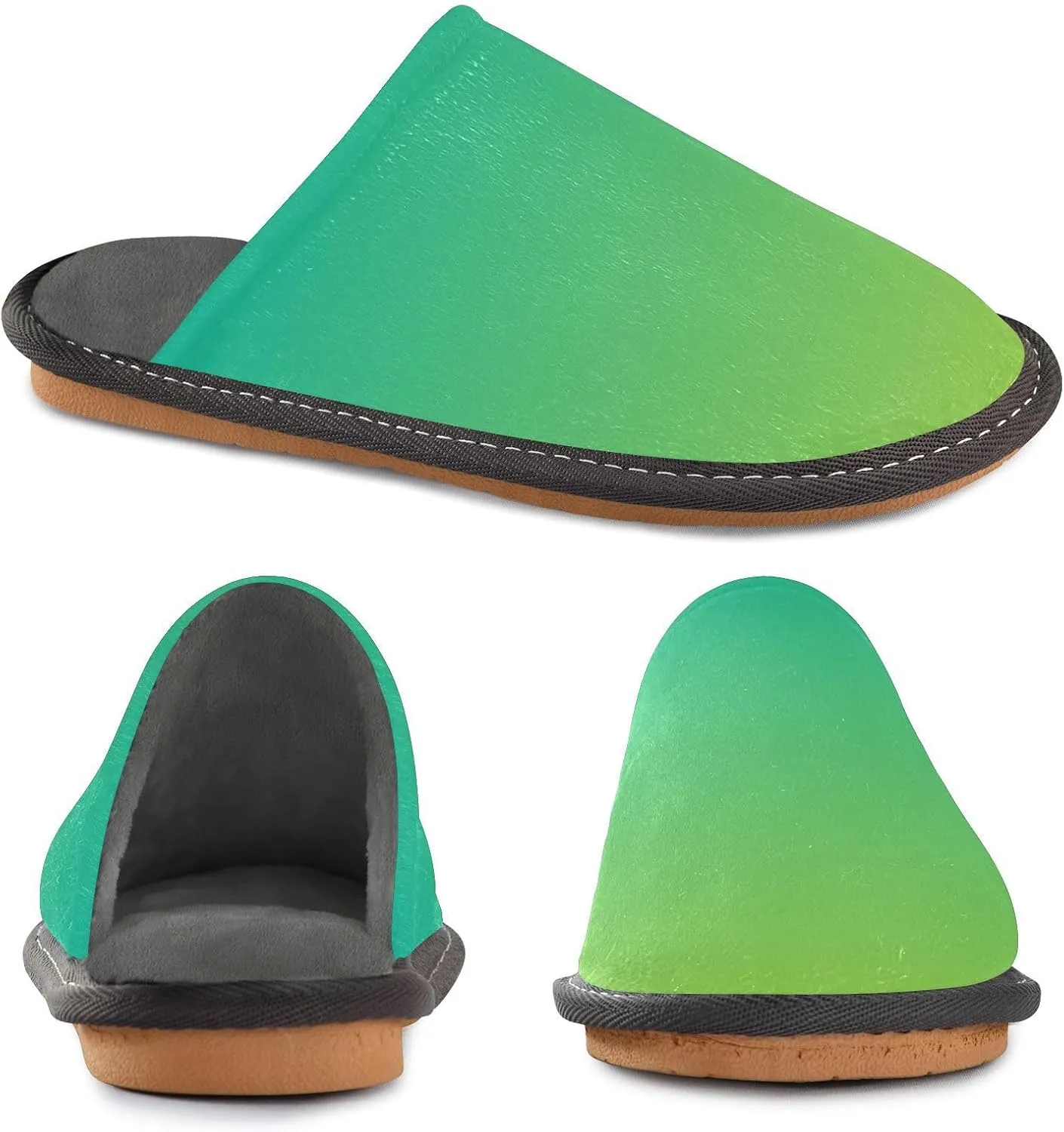 Purple Yellow Gradient House Slippers for Women Men Non-Slip Slip On Slippers