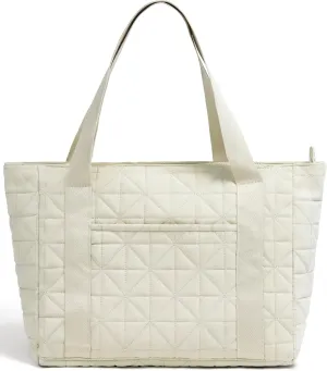 Quilted Tote Bag for Women, Mother's Day Gift, Lightweight Shoulder Bag with Magnetic Pocket, Breathable Strap Work Bag