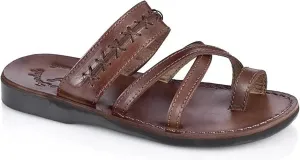Rachel - Leather Criss Cross Sandal - Womens Sandals