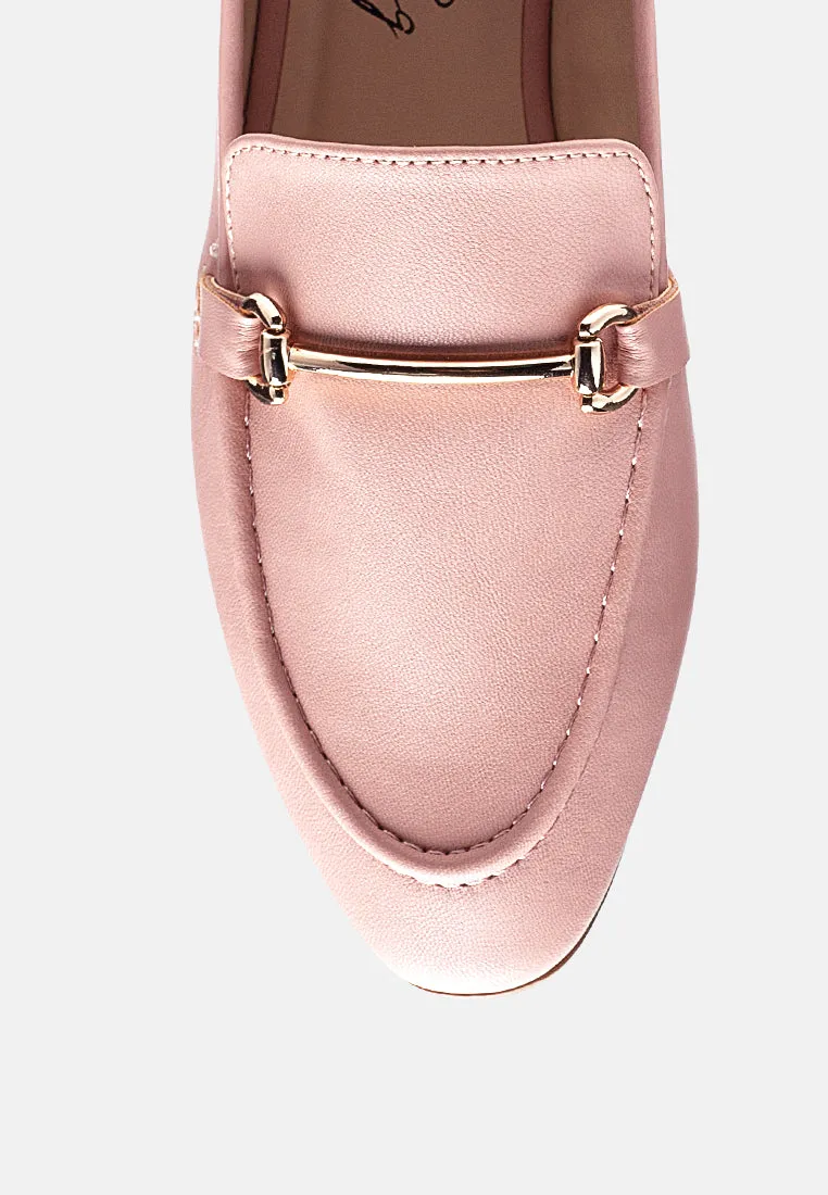 Raire Foldable Faux Leather Loafer Flats