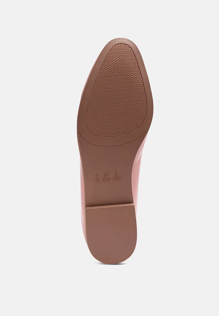 Raire Foldable Faux Leather Loafer Flats