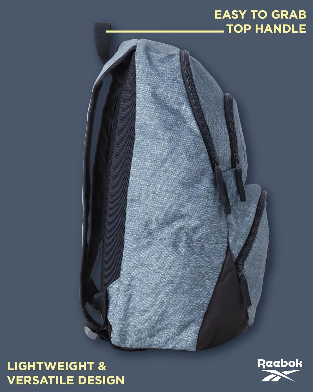 Reebok Backpack - Lightweight Carry On Weekender Overnight Sports Gym Bag - Versatile Bag Pack for Travel, Beach, Size One Size, Grey Jeri