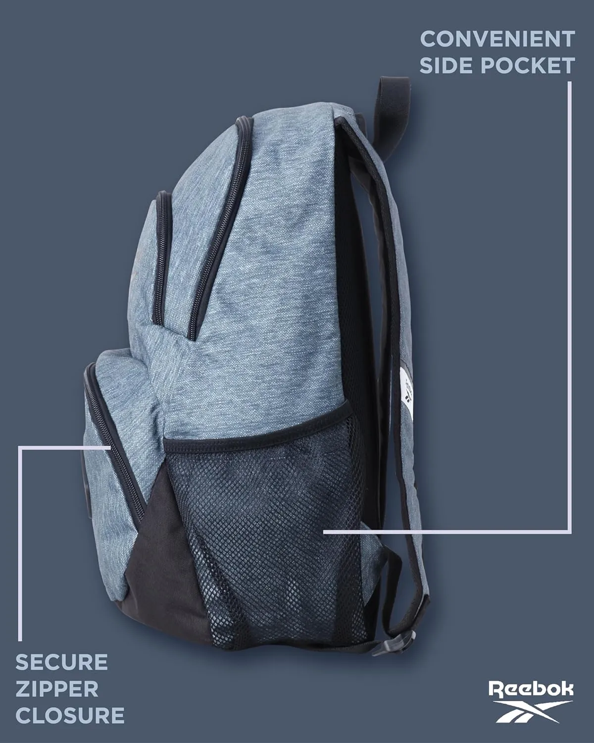 Reebok Backpack - Lightweight Carry On Weekender Overnight Sports Gym Bag - Versatile Bag Pack for Travel, Beach, Size One Size, Grey Jeri