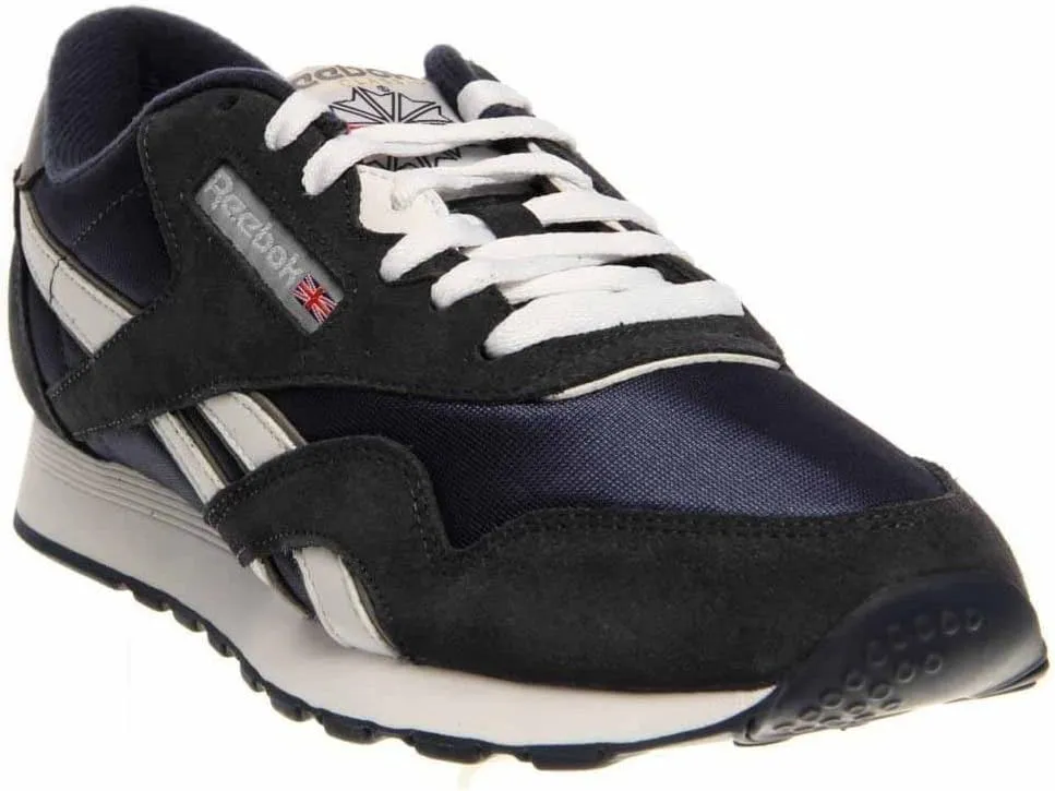 Reebok Men's Classic Nylon Sneaker, Team Navy/Platinum2, 10