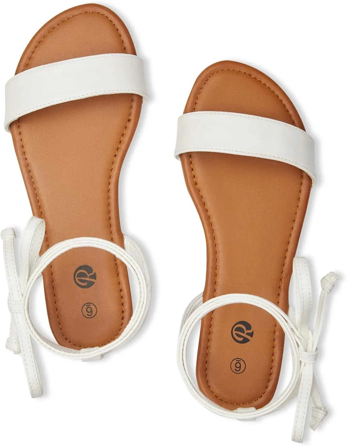 Rekayla Open Toe Tie Up Ankle Wrap Flat Sandals for Women