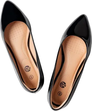Rekayla Women's Flats Classic Pointed Toe Ballet Flats Shoes for Women Business Casual Office Comfort Slip On Work Flats Shoes Versatile Dress Shoes for Women