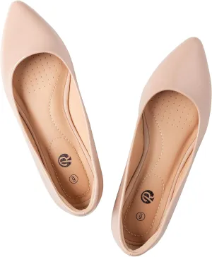 Rekayla Women's Flats Classic Pointed Toe Ballet Flats Shoes for Women Business Casual Office Comfort Slip On Work Flats Shoes Versatile Dress Shoes for Women