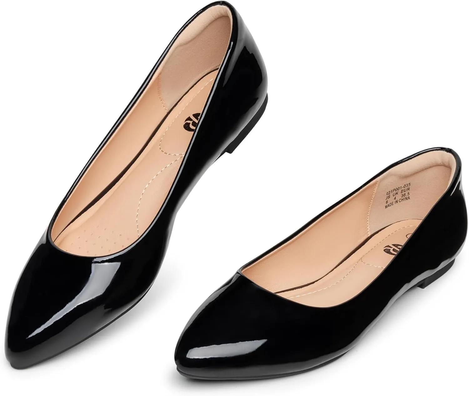 Rekayla Women's Flats Classic Pointed Toe Ballet Flats Shoes for Women Business Casual Office Comfort Slip On Work Flats Shoes Versatile Dress Shoes for Women