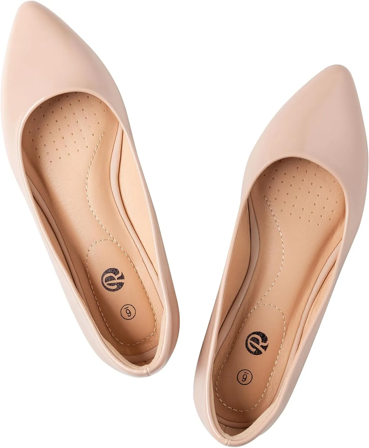 Rekayla Women's Flats Classic Pointed Toe Ballet Flats Shoes for Women Business Casual Office Comfort Slip On Work Flats Shoes Versatile Dress Shoes for Women