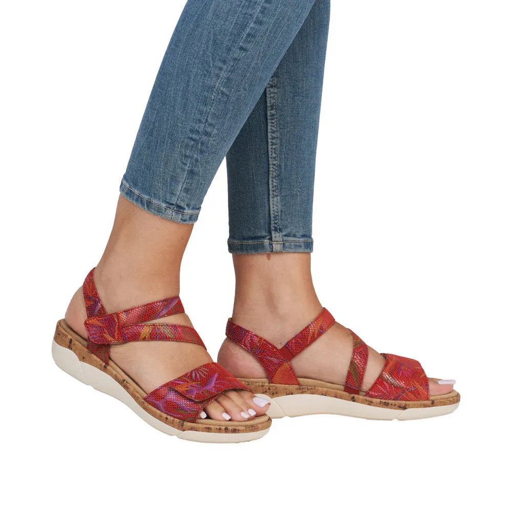 Remonte Jocelyn 60 Red Multi Leather Sandal (Women's)