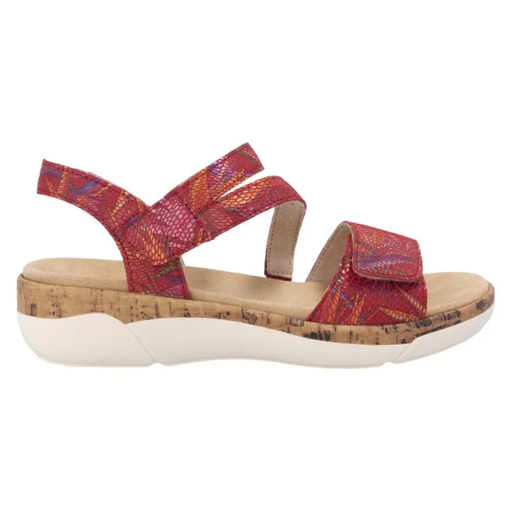 Remonte Jocelyn 60 Red Multi Leather Sandal (Women's)