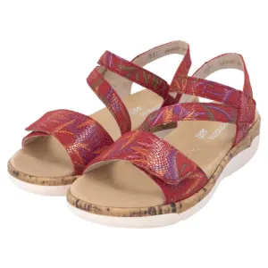 Remonte Jocelyn 60 Red Multi Leather Sandal (Women's)