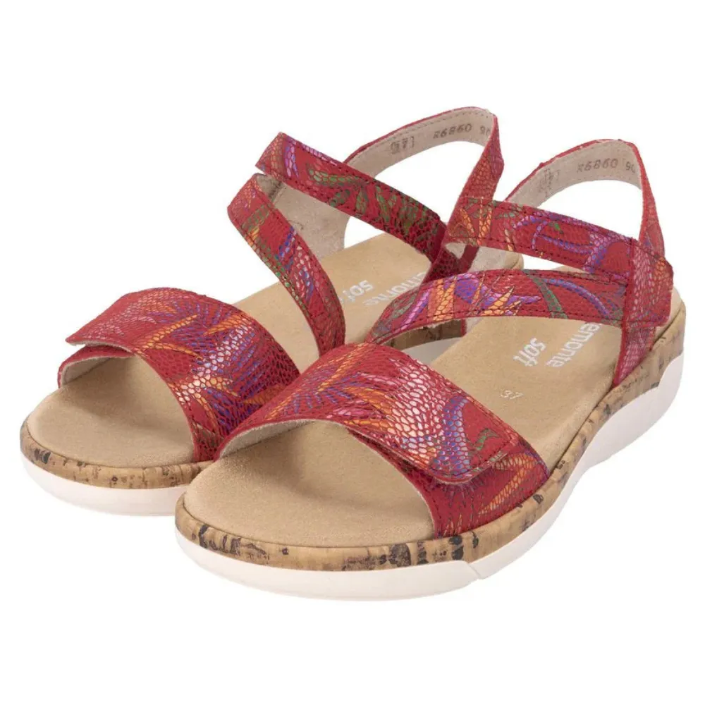 Remonte Jocelyn 60 Red Multi Leather Sandal (Women's)